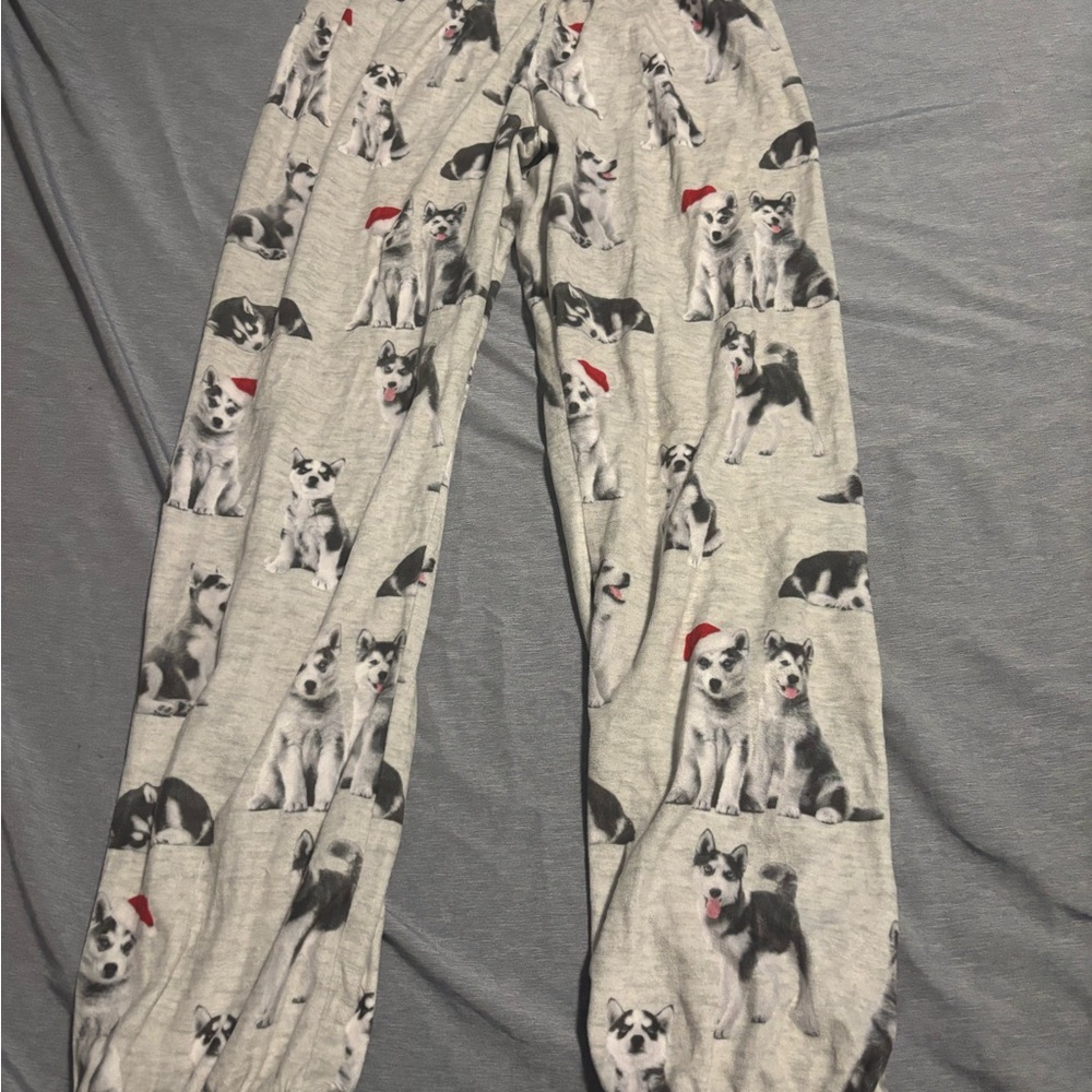 Gray Pajama Pants with Dog Print girls size 10